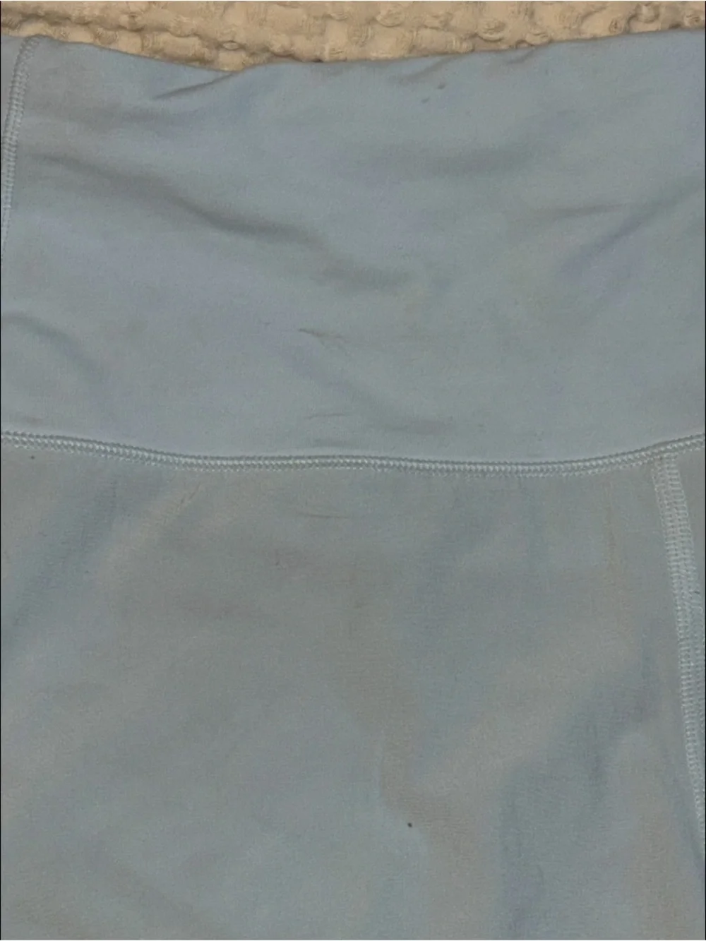 Lululemon Speed Up High-Rise Lined Short 4” in Powder Blue, size 6 - stained